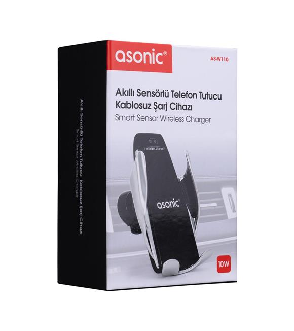 Asonic AS-W110 10W Sensörlü Telefon Tutucu Kablosuz Şarj Cihazı