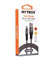 Hytech HY-X210 3A Micro Usb 1m Gri Data + Sarj Kablosu Cep Telefonu Aksesuarları
