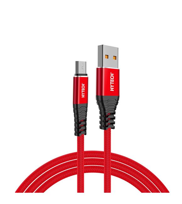 Hytech HY-X210 3A Micro Usb 1m Kırmızı Data + Sarj Kablosu Cep Telefonu Aksesuarları