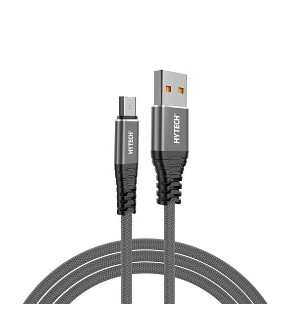 Hytech HY-X2103M 3A Micro Usb 3mt Gri Data + Sarj Kablosu Cep Telefonu Aksesuarları