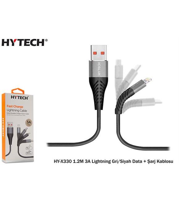 Hytech HY-X330 1.2M 3A Lightning Gri-Siyah Data +
