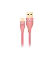 Hytech HY-X420 3A Type-C 1m Pembe Data + Şarj Kabl