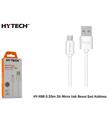 Hytech HY-X88 0.25m 2A Micro Usb Beyaz Şarj Kablos Cep Telefonu Aksesuarları