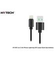 Hytech HY-X93 1m 2.A iPhone Lightning Şarj Kablosu Siyah Cep Telefonu Aksesuarları