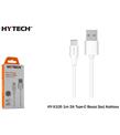 Hytech HY-X105 1m 2A Type-C Beyaz Şarj Kablosu Cep Telefonu Aksesuarları