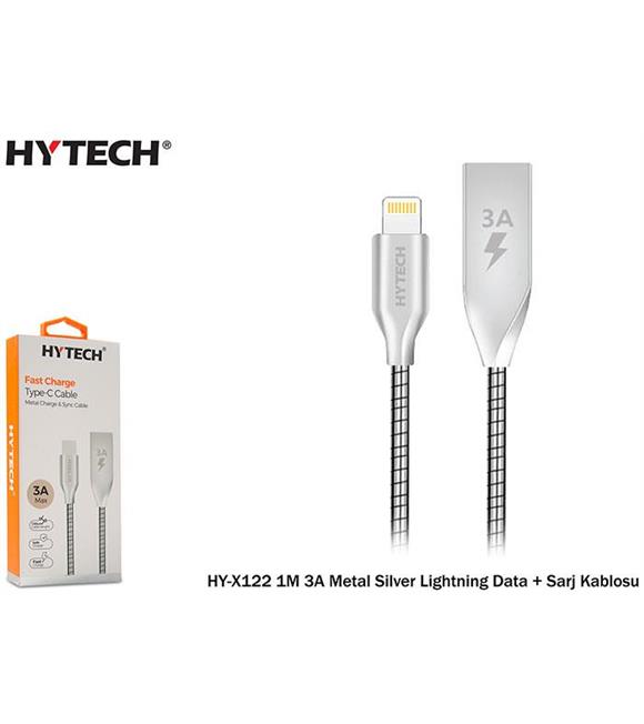 Hytech HY-X122 1M 3A Metal Silver Lightning Data