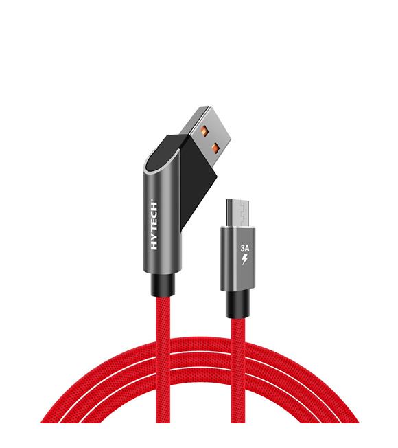 Hytech HY-X215 3A Micro Usb 1m Kırmızı Data + Sarj Kablosu Cep Telefonu Aksesuarları