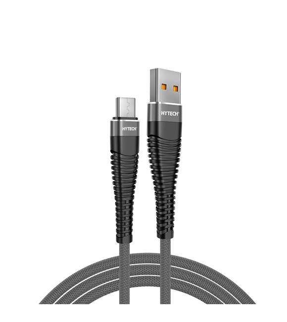 Hytech HY-X2253M 3A Micro Usb 3mt Gri Data + Sarj Kablosu Cep Telefonu Aksesuarları