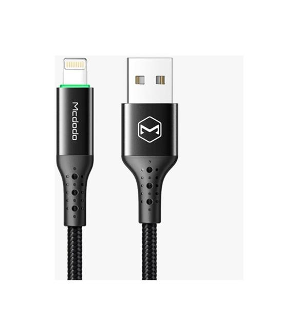 Mcdodo CA-7410 3A 2 Color Led Lightning Hızlı Şarj ve USB Data Kablo Auto Power Off 1.2mt