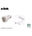 S-link IP-816 2000ma 12v Usb Kablo Araçtan Şarj Cihazı
