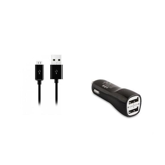 S-link SMG-444 2.1A Micro Usb Akıllı Telefonlar 2in1 Araba Şarjı ve Kablosu