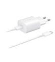 SAMSUNG TA800 Fast Charging Beyaz 25W Adaptör + Type-C To Type-C Kablo Şarj Aleti