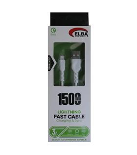 Elba Elb36-L1 1,5Mt  Micro  Beyaz 3A Hızlı Şarj Kablosu