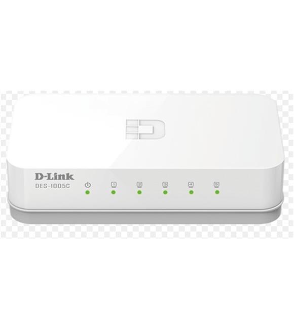D-Link DES-1005C-E 5 Port 100Mbps Plastik Kasa Masaüstü Ethernet Switch