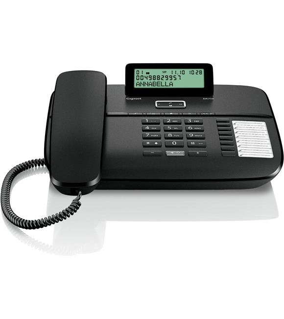 Gigaset DA710 Siyah Ekranlı Masaüstü Telefon Handsfree 100 Rehber