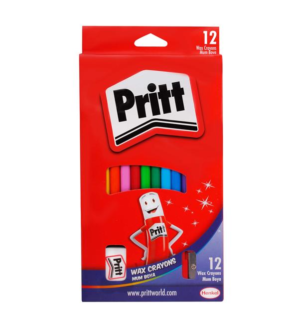 Pritt Mum Pastel Boya Crayon Karton Kutu Silinebilir 12 Renk 1433960