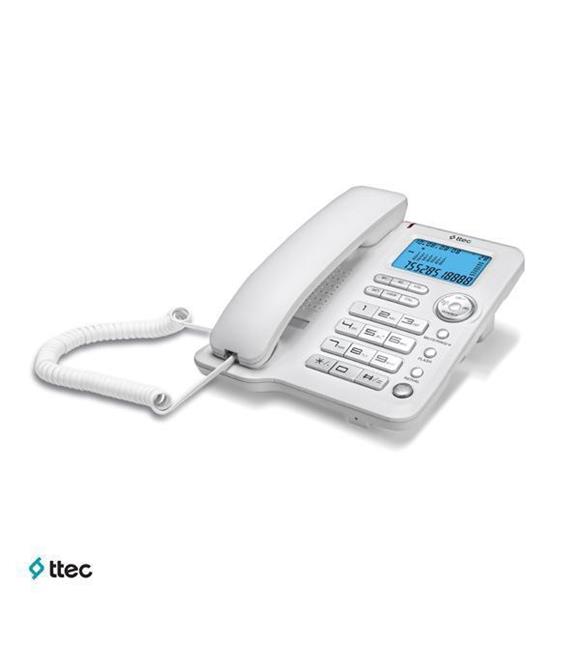 Ttec Plus TK-3800 Beyaz Headsetli Masa Üstü Telefon Arayan Numarayı Gösterme Hattan Beslemeli