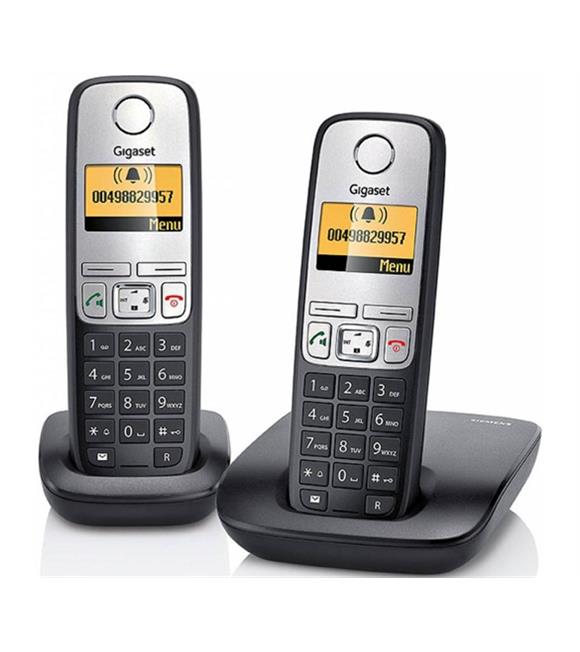 Gigaset A415 Duo 2 li Siyah Telsiz Dect Telefon 100 Rehber Handsfree Işıklı Ekran