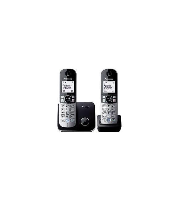 Panasonic KX-TG6812 Siyah Telsiz Dect Telefon Duo 2li 1.8