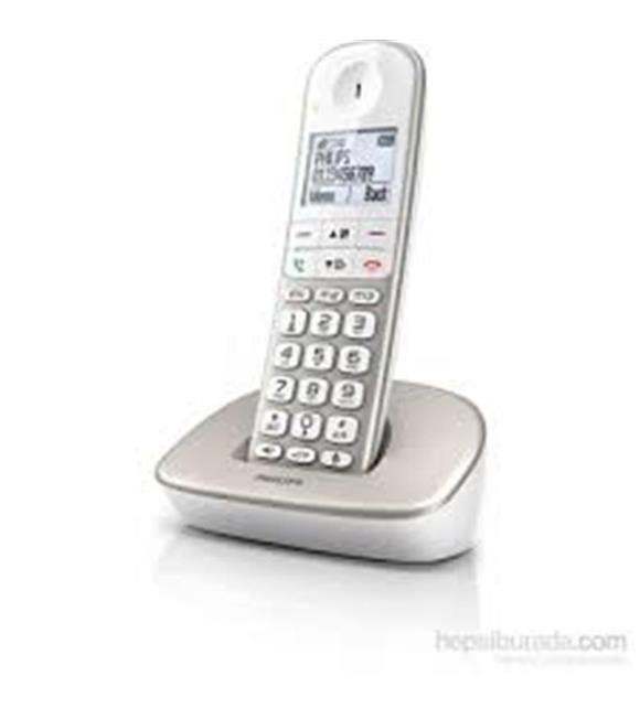 Philips XL4901S Telsiz Dect Telefon 1.9" Ekran Eller Serbest Konuşla Beyaz Arka Işık-Tuş Takımı