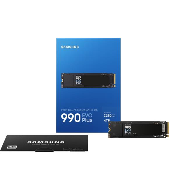Samsung 4TB 990 EVO PLUS MZ-V9S4T0BW 7250-6300 MB-sn PCIe NVMe M.2 SSD Disk