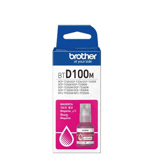 Brother BTD100M Magenta Kırmızı 5.000 Sayfa Şişe Mürekkep DCP-T430-T530-T730-T830  MFC-T930-T935