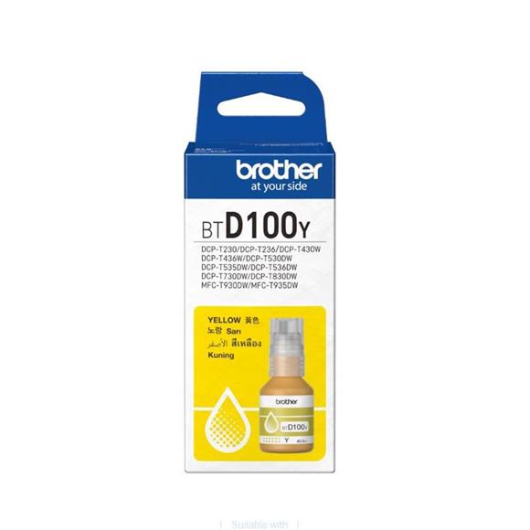 Brother BTD100Y Yellow Sarı 5.000 Sayfa Şişe Mürekkep DCP-T430-T530-T730-T830  MFC-T930-T935