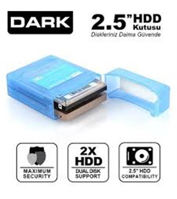 DARK DK-AC-DAK2B 2.5" Çift Disk Koruma ve Taşıma