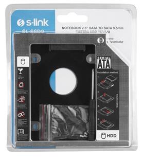 S-link SL-SSD9 SATA to SATA 9.5mm Notebook Ekstra Hdd Yuvası