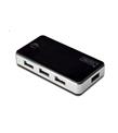 Digitus DA-70222 7 Port USB Hub, USB 2.0, siyah-gümüş renk, güç adaptörlü, plastik