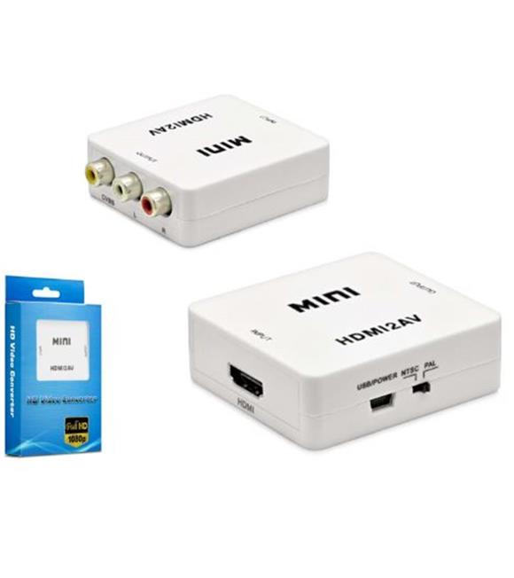 HADRON HDX1281 HD VIDEO CONVERTOR HDMI (IN) TO AV (OUT) BEYAZ
