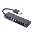 Ednet 4 port USB 3.0 Kart Okuyucusu, MS, SD, T-flash, CF hafıza kartları ile uyumlu, siyah renk