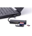 Ednet 4 port USB 3.0 Kart Okuyucusu, MS, SD, T-flash, CF hafıza kartları ile uyumlu, siyah renk_1)