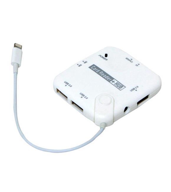 S-link IP-536 iPad4-Mini to 2-Usb + 3 in 1 Harici Kart Okuyucu