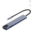 FRISBY FA-7682C Type-c - 8in1  RJ45+TF-SD+HDMI+USB+PD