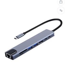 FRISBY FA-7682C Type-c - 8in1  RJ45+TF-SD+HDMI+USB+PD