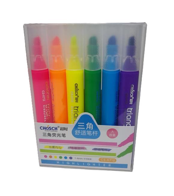 Bafix Fosforlu Kalem Kalem Tipi Chosch 6 Renk 6 LI Blister CS-H712