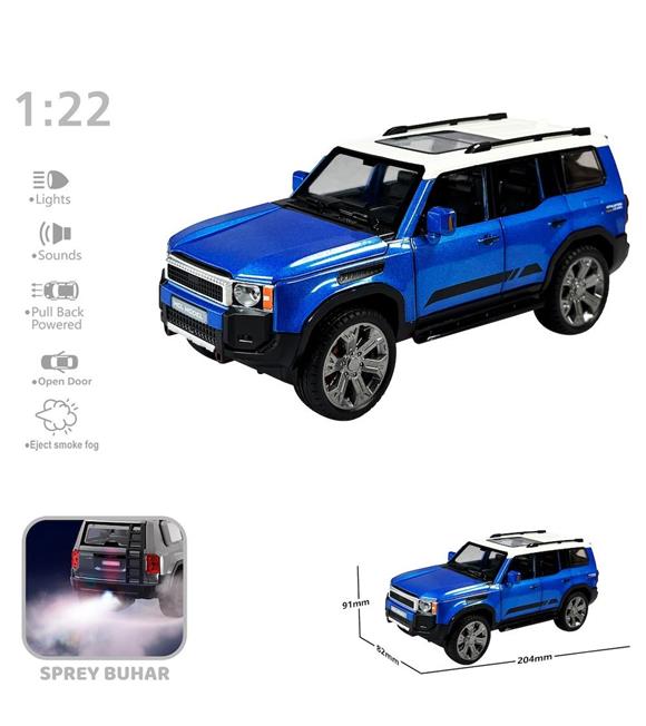 Vardem Oyuncak Çek Bırak 1:22 Sesli Ve Işıklı Buharlı Jeep VRD-HCL-521A