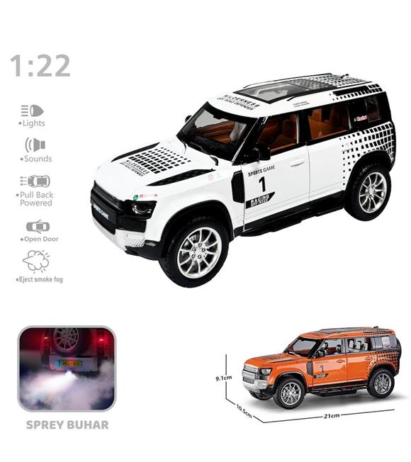 Vardem Oyuncak Çek Bırak 1:22 Sesli Işıklı Buharlı Df Safari Jeep VRD-HCL-810PA