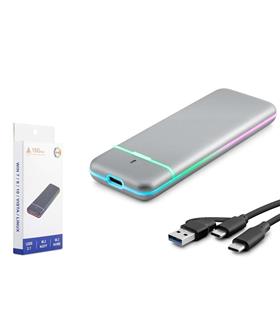 Hadron M2 Hdx1774 Ssd Kutu Type-C3.1 + Usb3.0 Nvme + Ngff M2 Chip Rtl9210B Gri