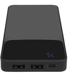 S-link P107 10000mAh Type-C 10W Siyah Gizli LED Taşınabilir Pil Şarj Cihazı Powerbank
