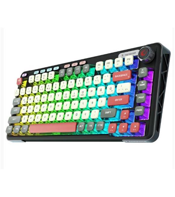 Rampage Eira Transparan Hot Swap 2.4G + BT Wireless RGB Gasket Oil Switch Türkçe Q  Mekanik Klavye