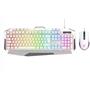Rampage KM-34 GLARE Beyaz Usb RGB Aydınlatmalı Q 12800 DPI Mouse Gaming Oyuncu Klavye Set