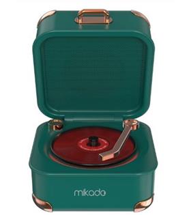 Mikado MD-62BT 5W 1200mAh Yeşil TF Kart + Bluetooth Destekli Klasik Retro Müzik Kutusu