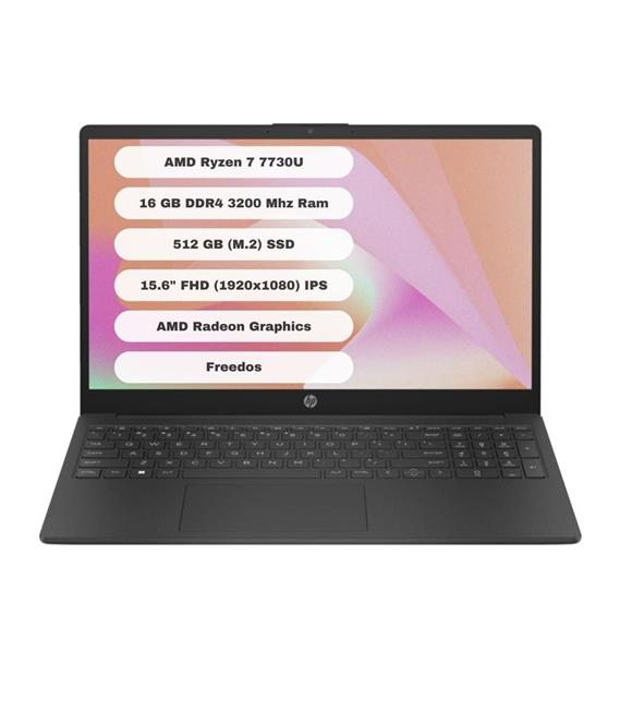 HP 15 FC0059NT AMD Ryzen 7 7730U 16GB 512GB SSD 8M1T1EA FreeDOS 15.6