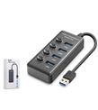 Hadron HDX7049 USB Hub 3.0 5Gbps 4x USB-A 4 Port Switch’li Çoklayıcı Siyah