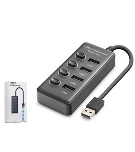 Hadron HDX7048 USB Hub 2.0 480Mbps 4x USB-A 4 Port Switch’li Çoklayıcı Siyah