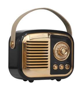 Mikado MD-24BT Echoes 3W 800mAh Siyah Usb+TF Kart+Bluetooth Destekli Klasik Retro Müzik Kutusu