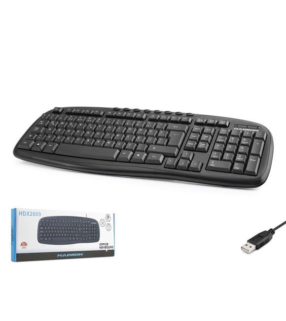 Hadron Hdx2609 Kablolu Multimedia Klavye Q Siyah