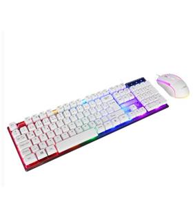 Everest KM-198 Luminax Beyaz Gökkuşağı Aydınlatmalı Q Gaming Oyuncu Klavye + Mouse Set